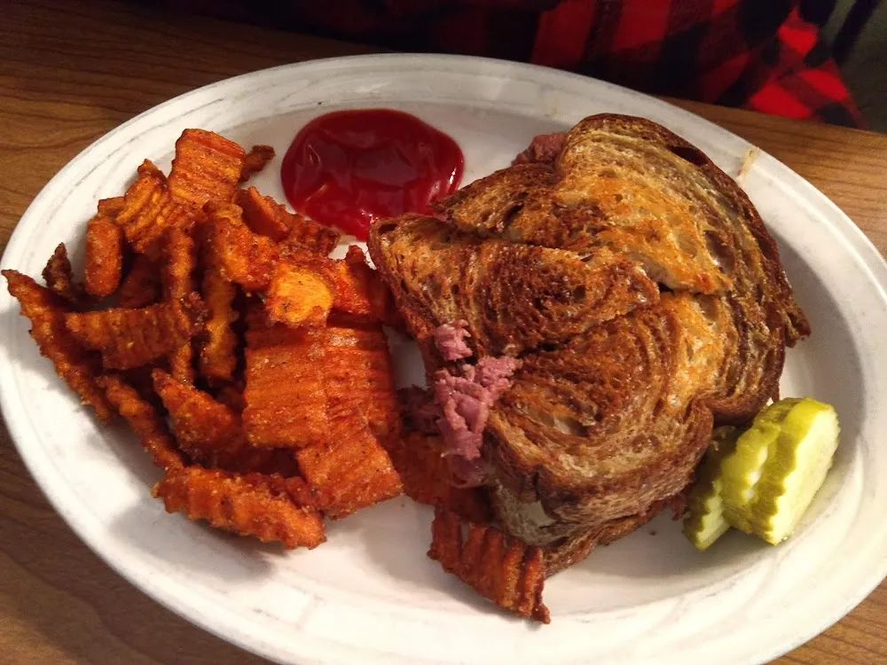 Ruben with Sweet Potato Fries